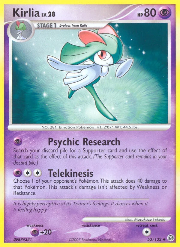 Kirlia Pokemon card