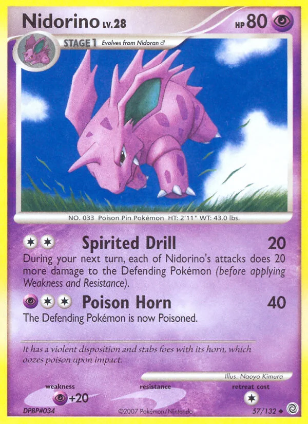 Nidorino Pokemon card