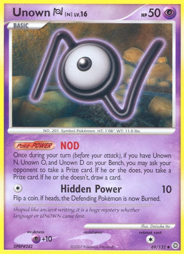 Unown [N] Pokemon card