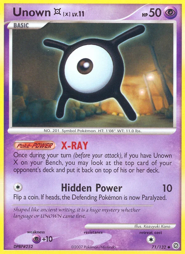 Unown [X] Pokemon card