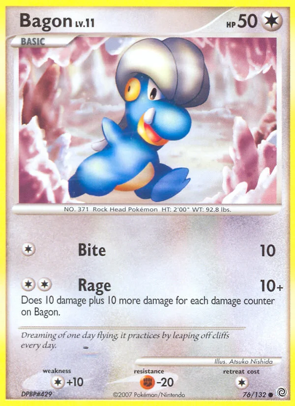 Bagon Pokemon card