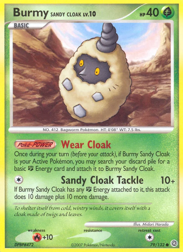 Burmy Sandy Cloak Pokemon card