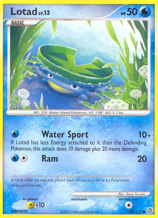 Lotad Pokemon card