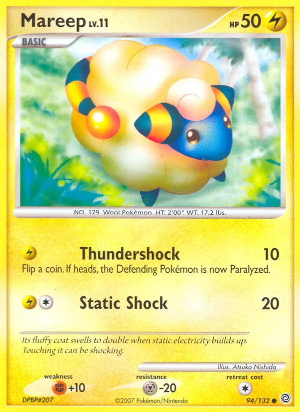 Mareep Pokemon card