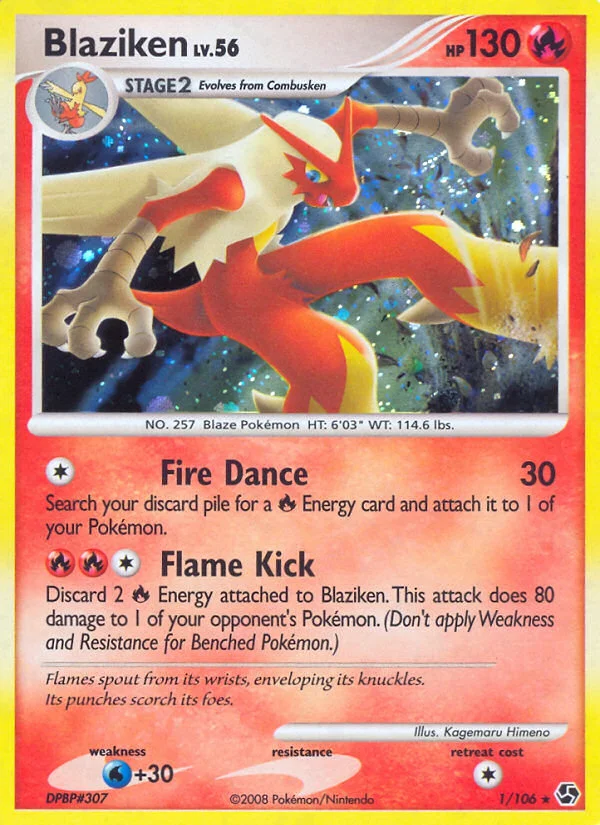 Blaziken Pokemon card