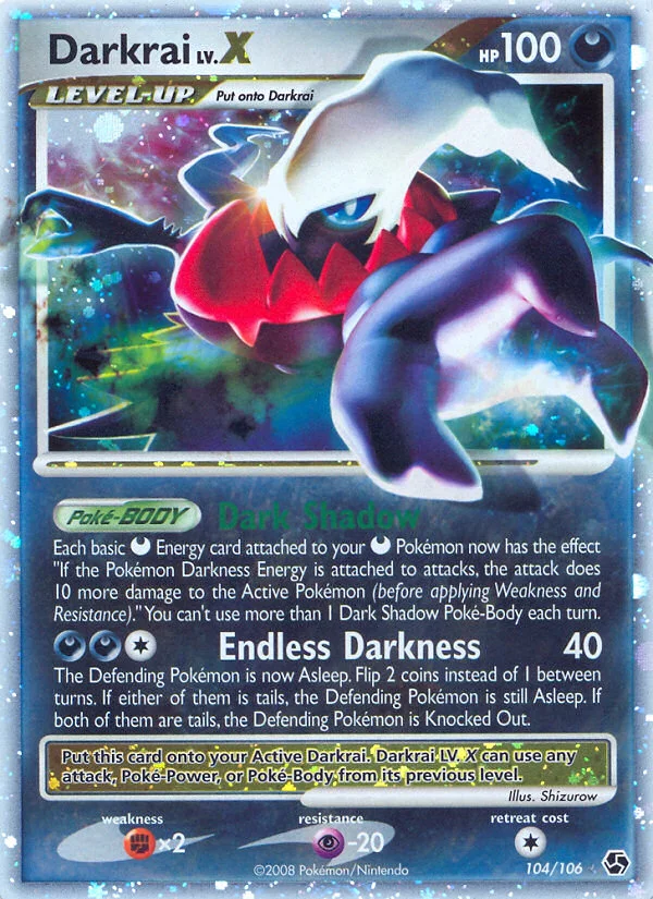 Darkrai LV.X Pokemon card
