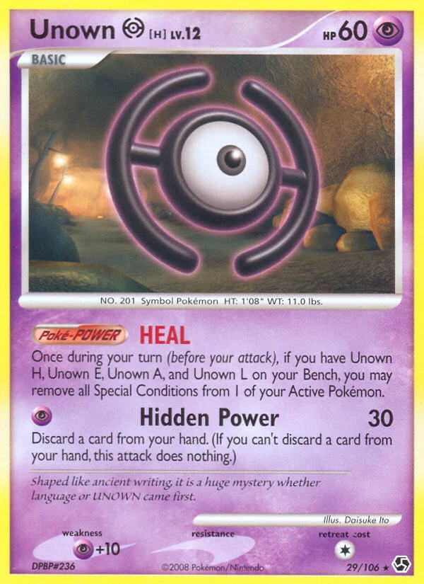 Unown [H] Pokemon card