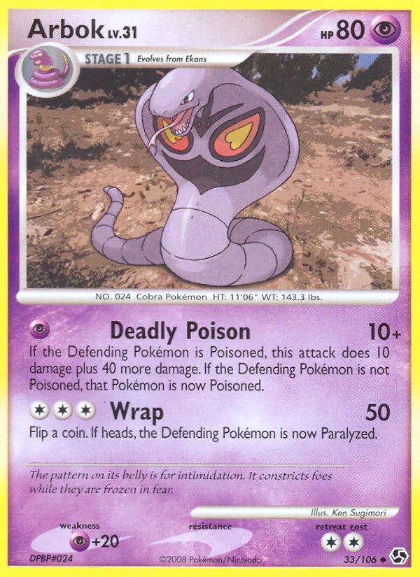 Arbok Pokemon card