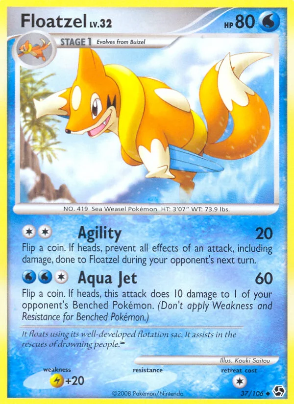 Floatzel Pokemon card
