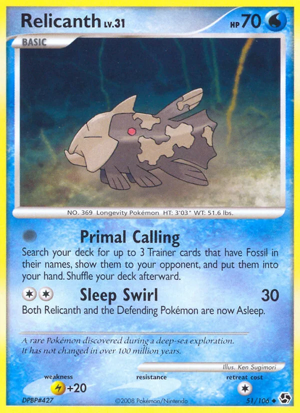 Relicanth Pokemon card
