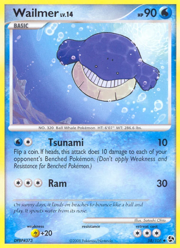 Wailmer Pokemon card