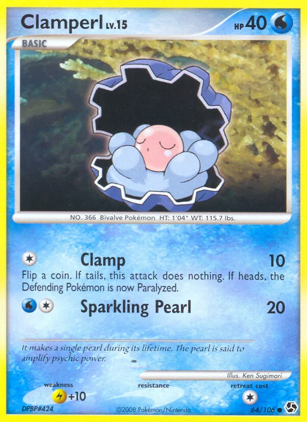 Clamperl Pokemon card
