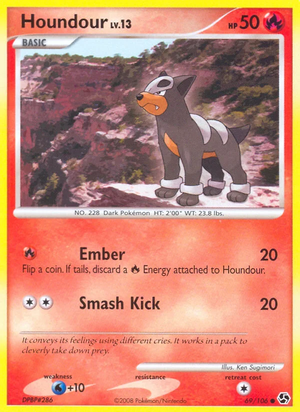 Houndour Pokemon card