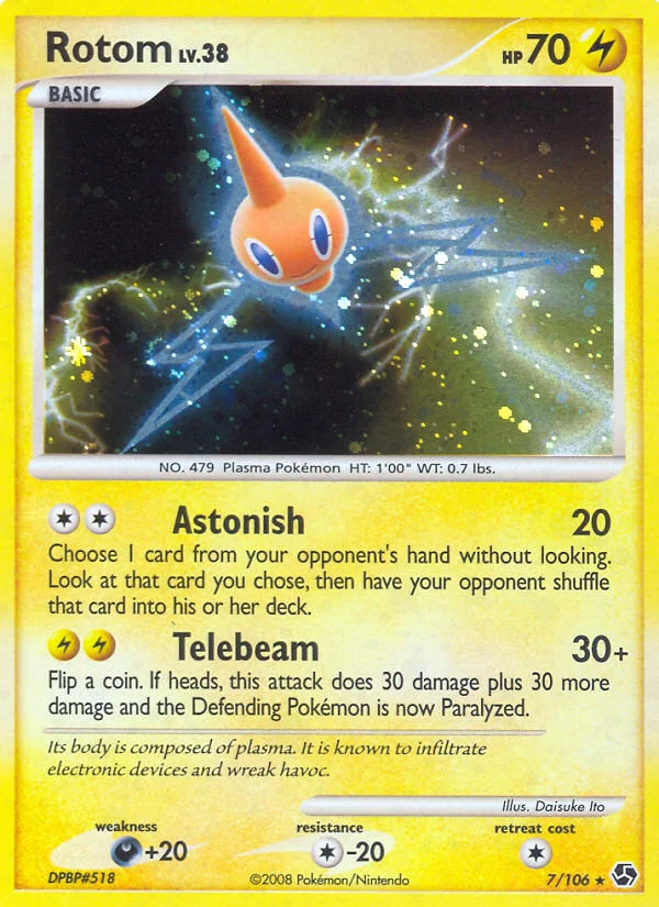 Rotom Pokemon card