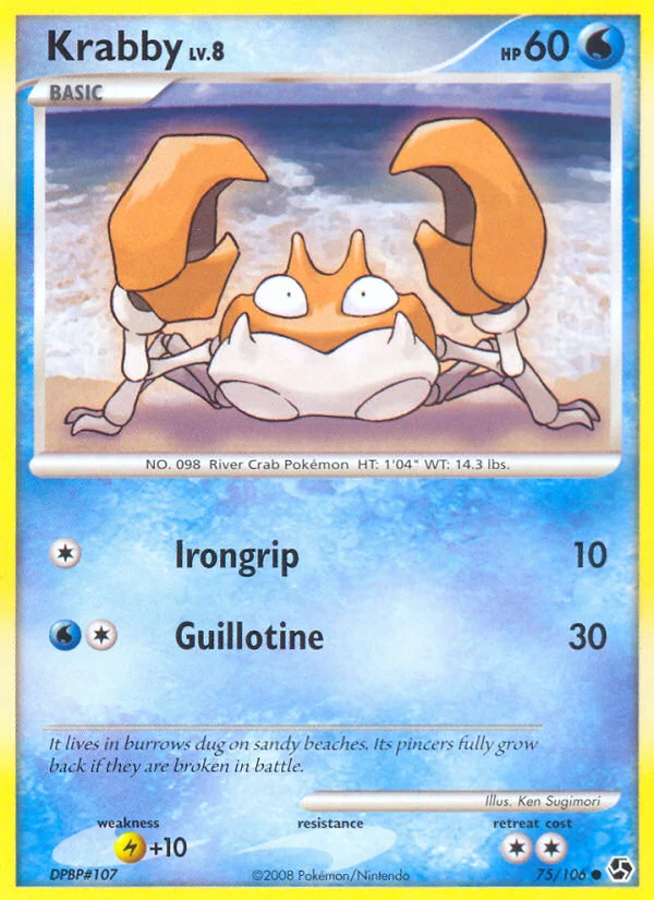 Krabby Pokemon card