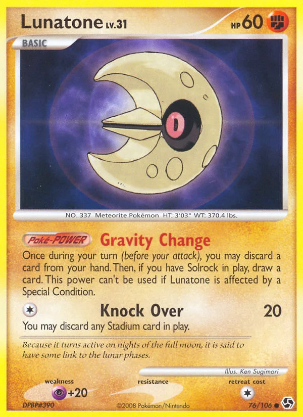 Lunatone Pokemon card