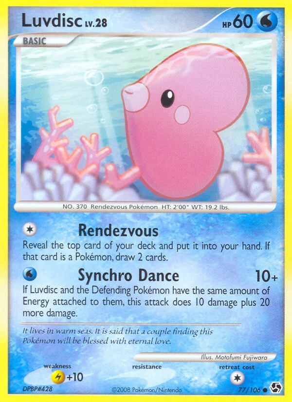Luvdisc Pokemon card