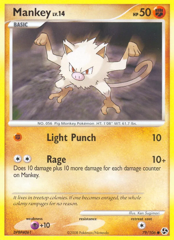 Mankey Pokemon card