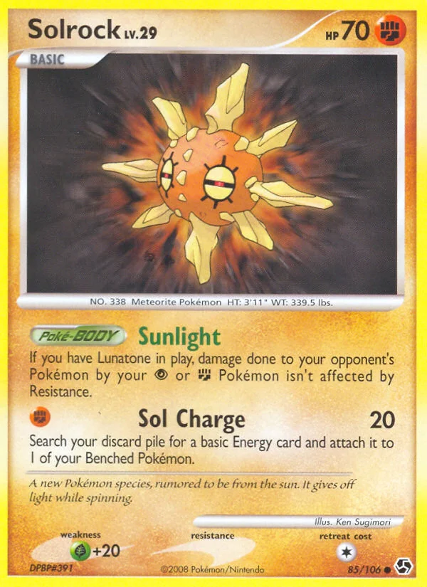 Solrock Pokemon card