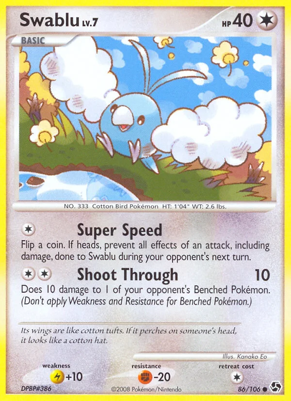 Swablu Pokemon card