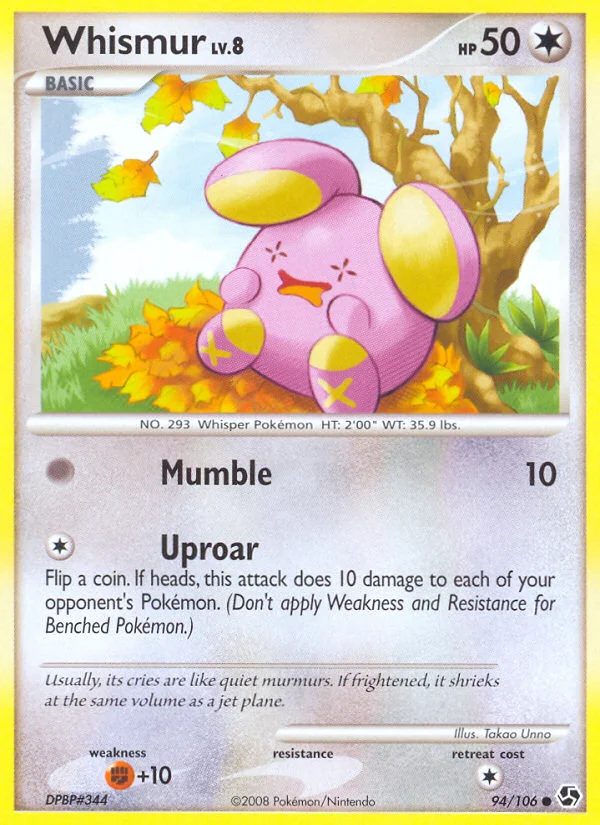 Whismur Pokemon card