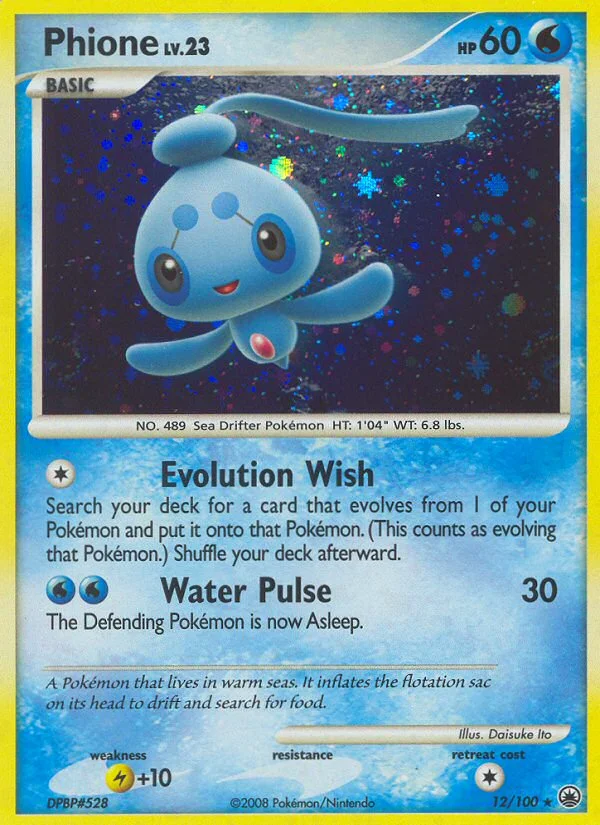 Phione Pokemon card
