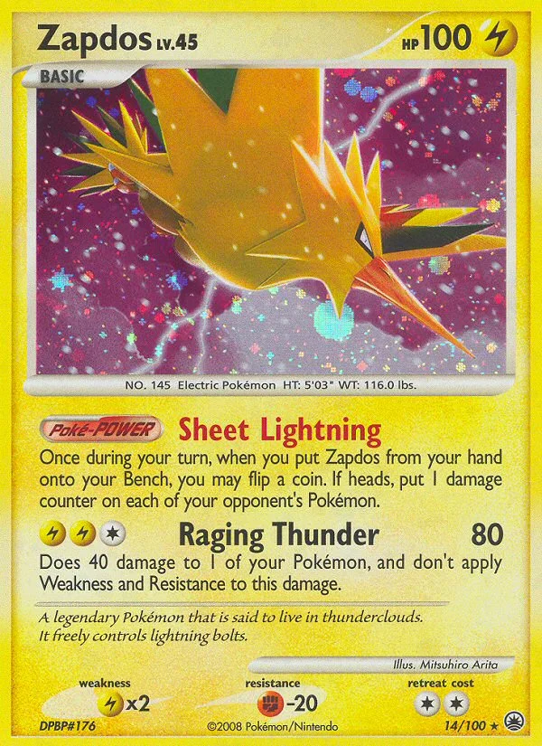 Zapdos Pokemon card