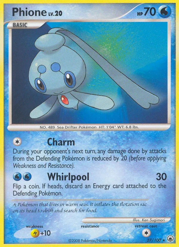 Phione Pokemon card