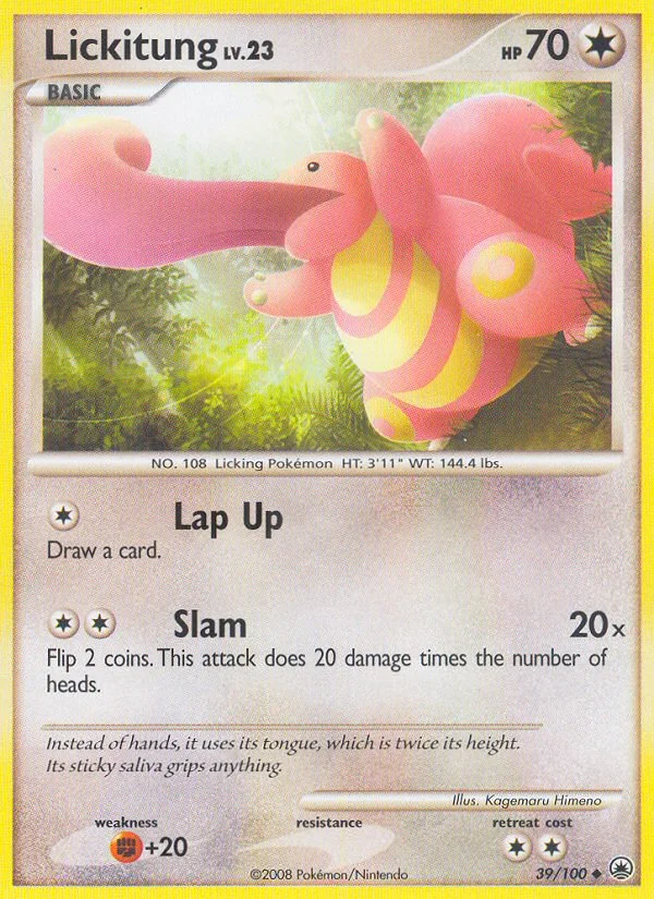 Lickitung Pokemon card