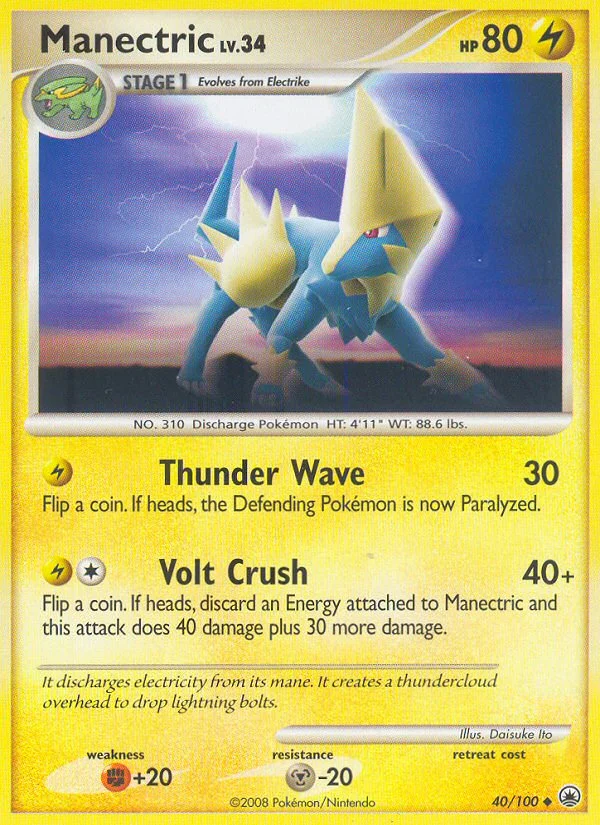 Manectric Pokemon card