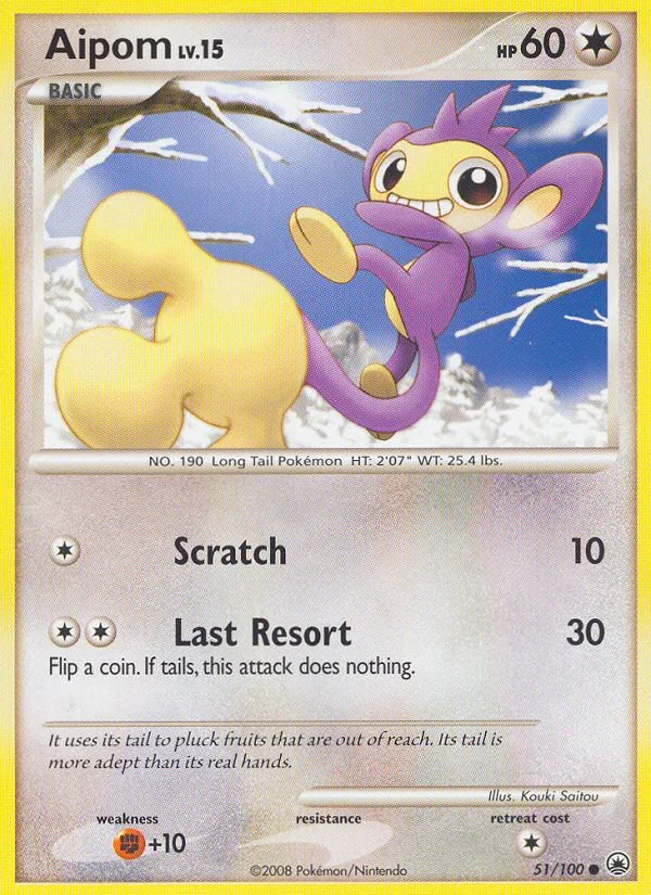 Aipom Pokemon card