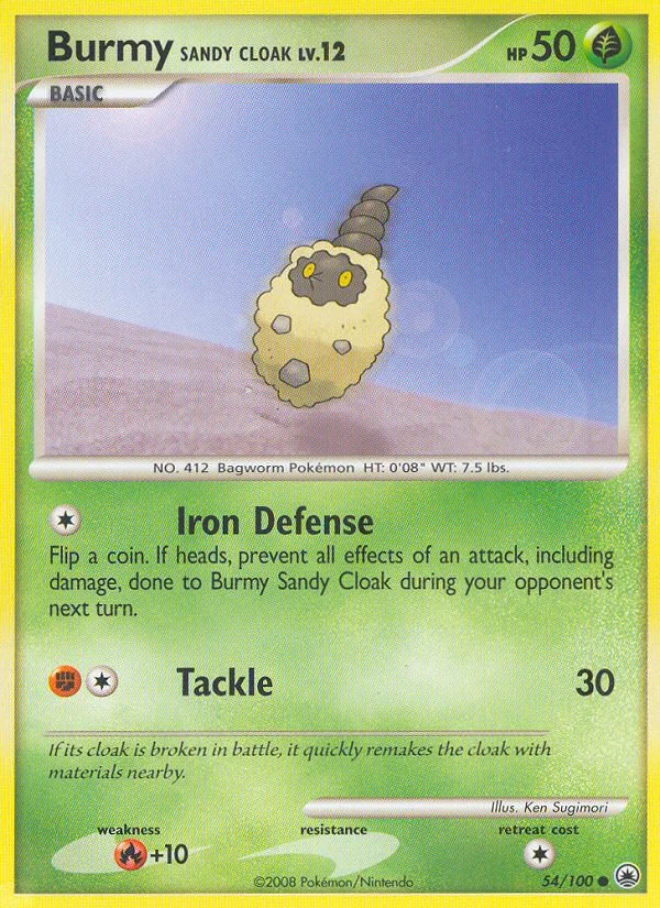 Burmy Sandy Cloak Pokemon card