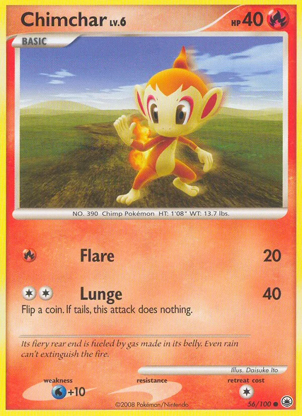 Chimchar Pokemon card