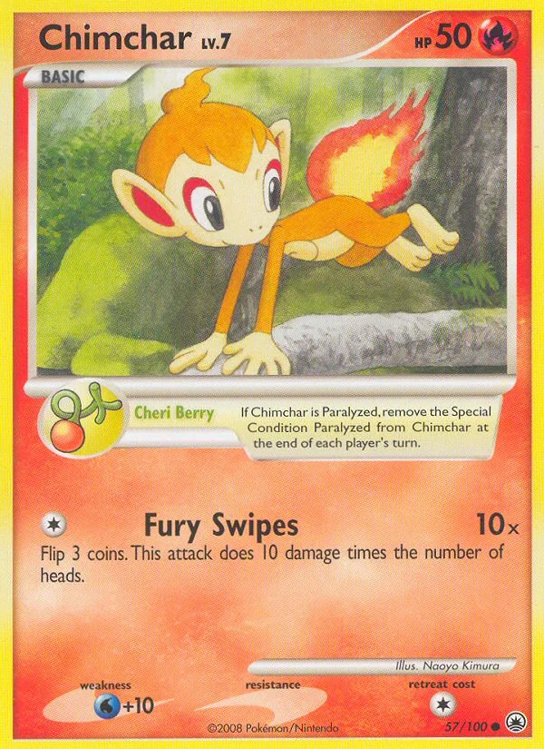 Chimchar Pokemon card