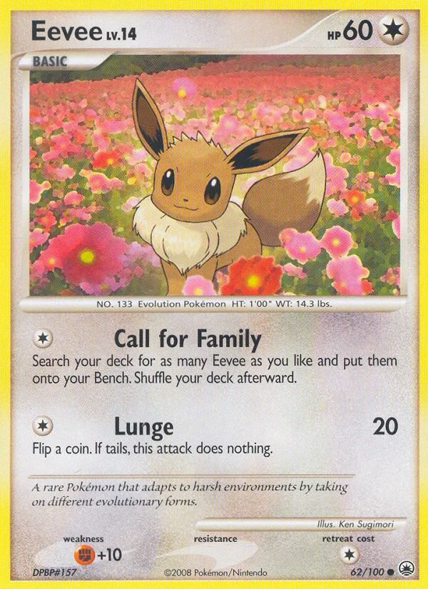 Eevee Pokemon card