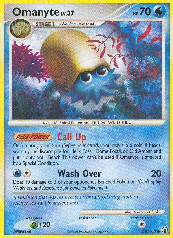Omanyte Pokemon card