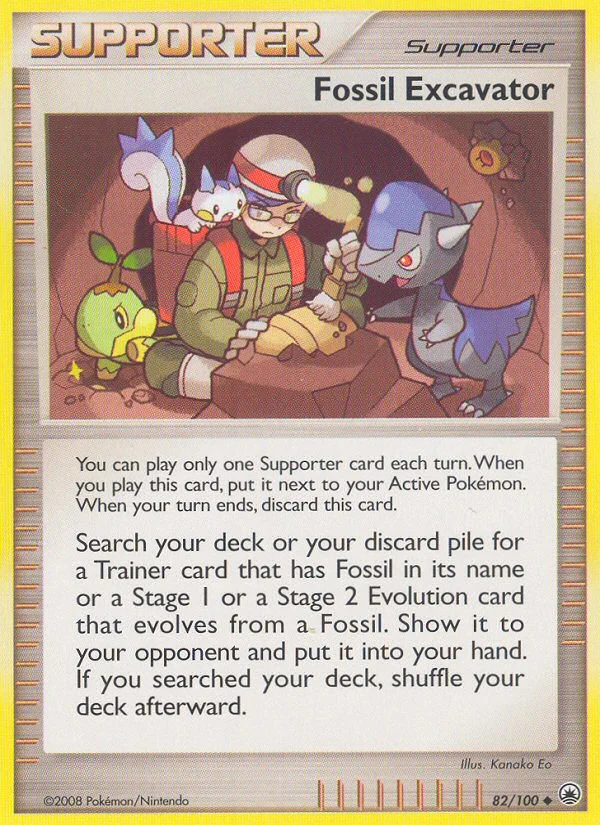 Fossil Excavator Pokemon card