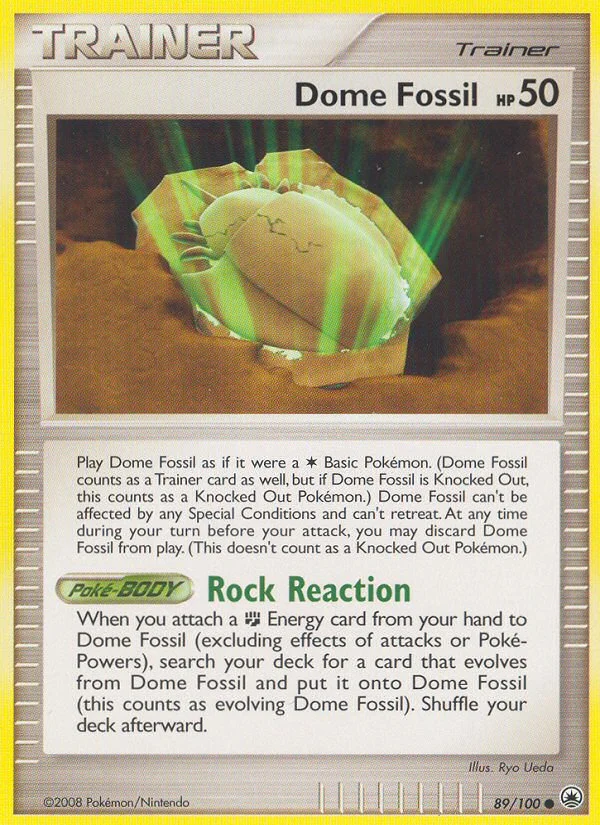 Dome Fossil Pokemon card