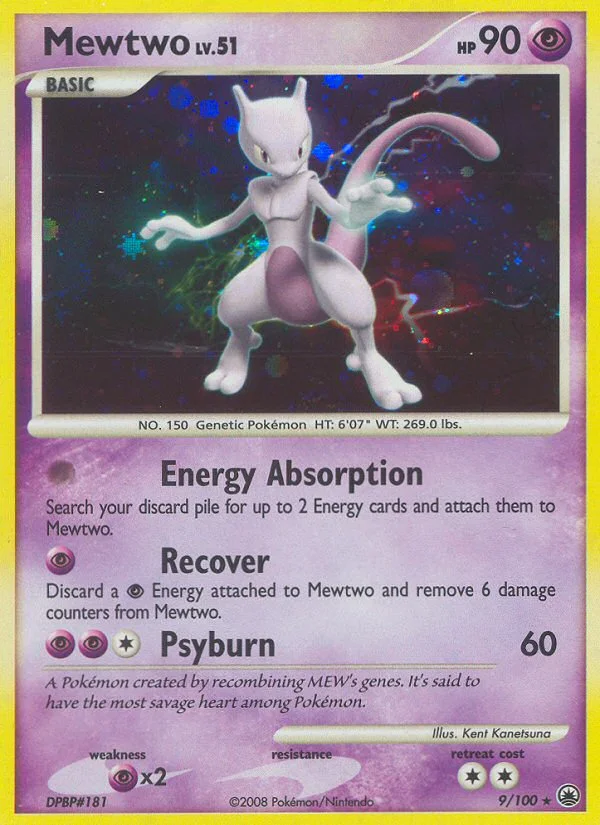 Mewtwo Pokemon card