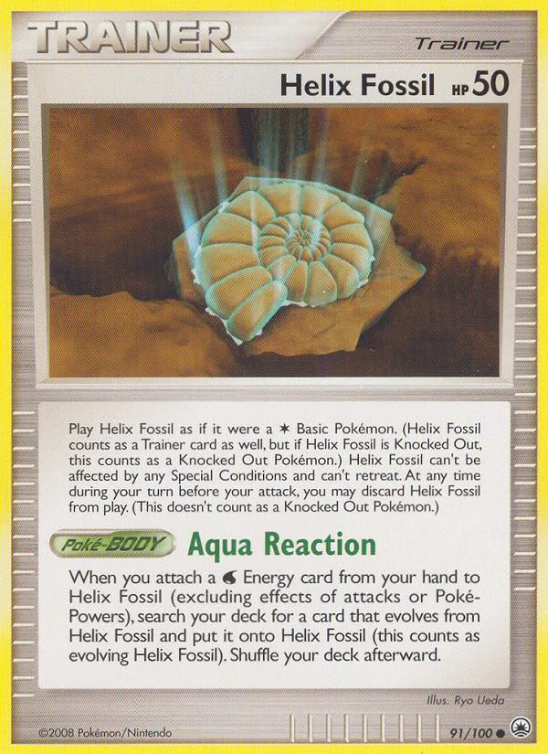 Helix Fossil Pokemon card