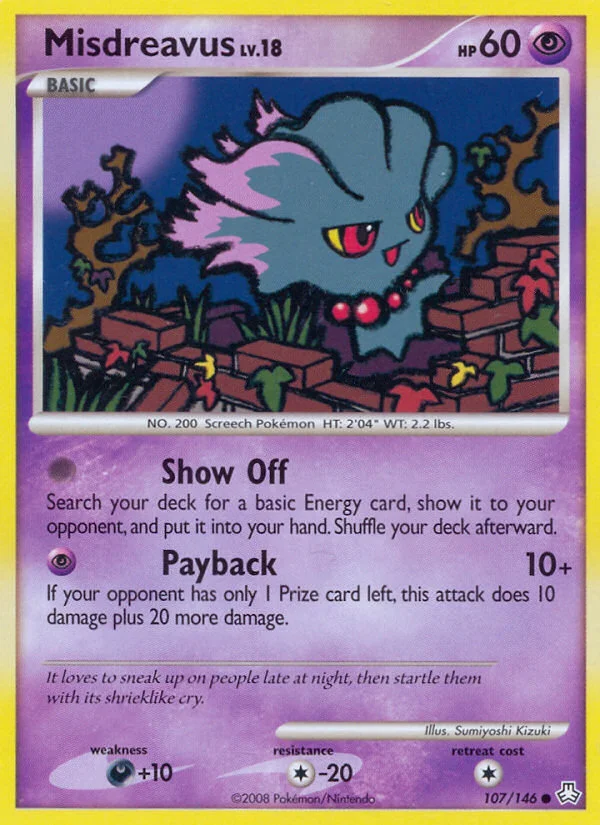 Misdreavus Pokemon card