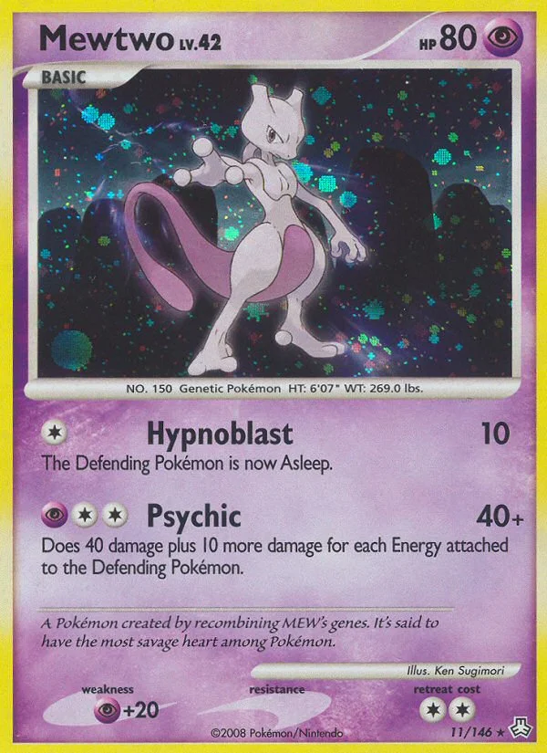 Mewtwo Pokemon card