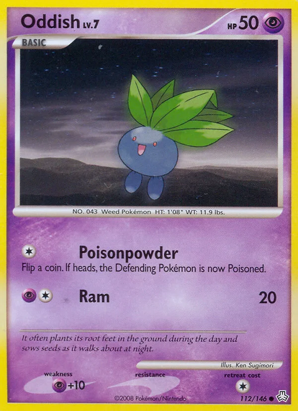 Oddish Pokemon card