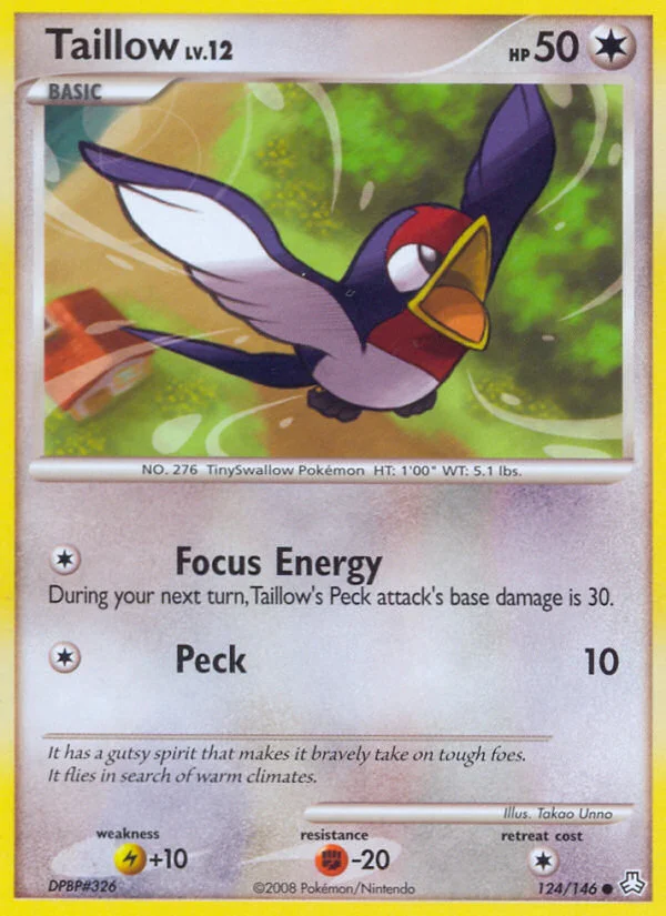 Taillow Pokemon card