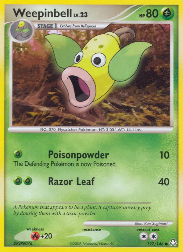 Weepinbell Pokemon card