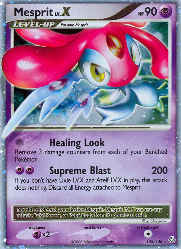 Mesprit LV.X Pokemon card