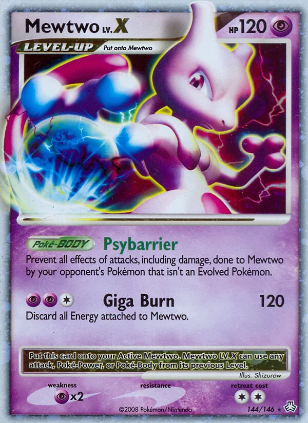 Mewtwo LV.X Pokemon card