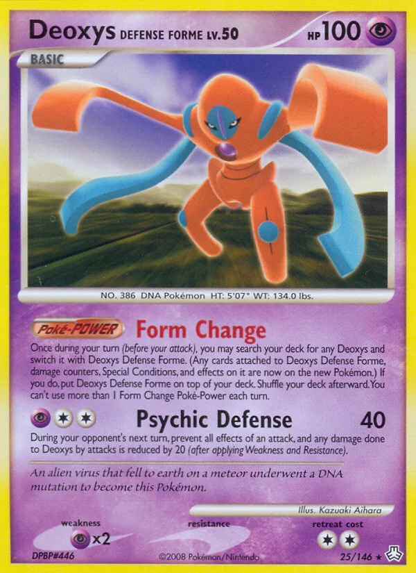 Deoxys Defense Forme Pokemon card