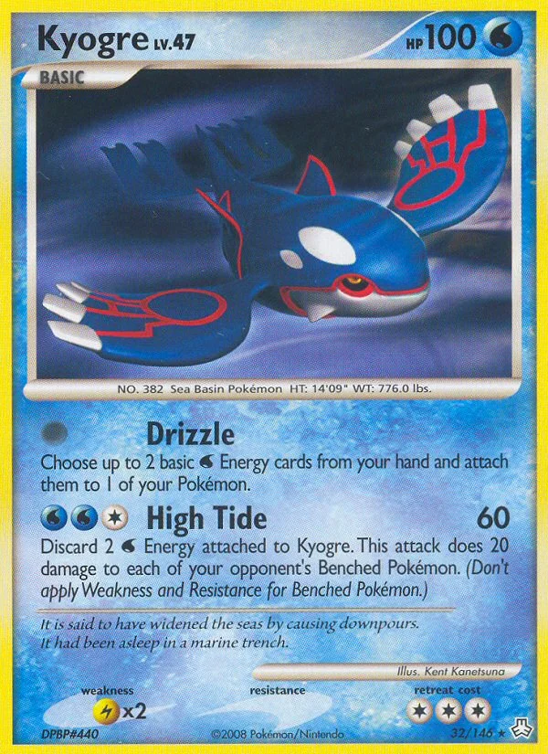 Kyogre Pokemon card