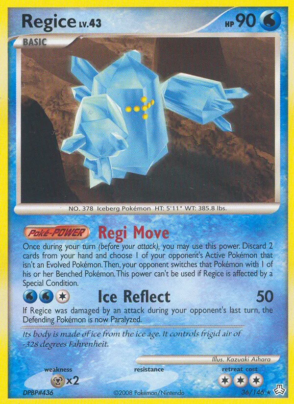 Regice Pokemon card
